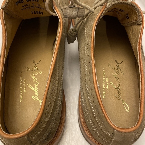 The Frye Co. John A Frye Men\'s Wingtip Tan Suede Leather Shoes Size 9.5 D main image 5